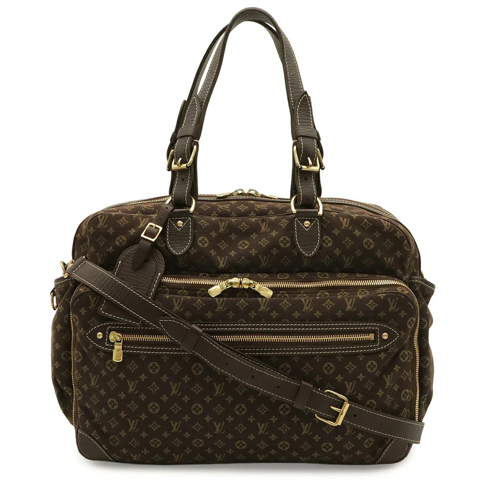 LOUIS VUITTON Monogram Lin Sac Lange Tote Bag Mothers Shoulder Ebene Brown